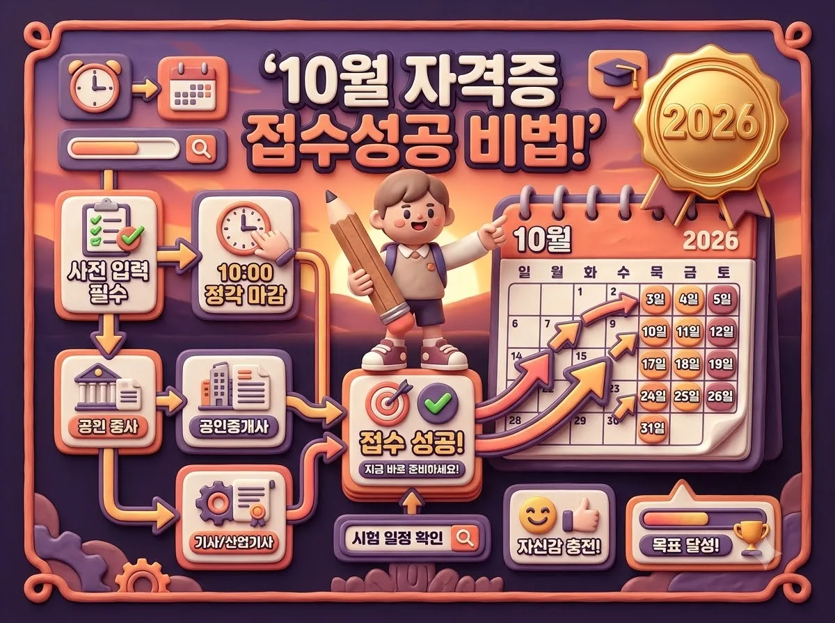 10월 자격증 시험일정 지금 대비할 핵심 3가지와 접수 요령