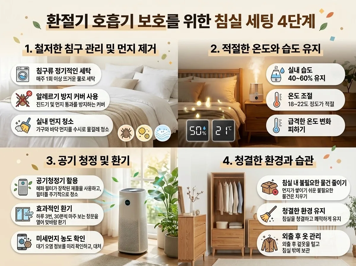 가을 코막힘 비염 줄이는 온열매트 가습기 2026년 침실 배치 공식 이미지 1