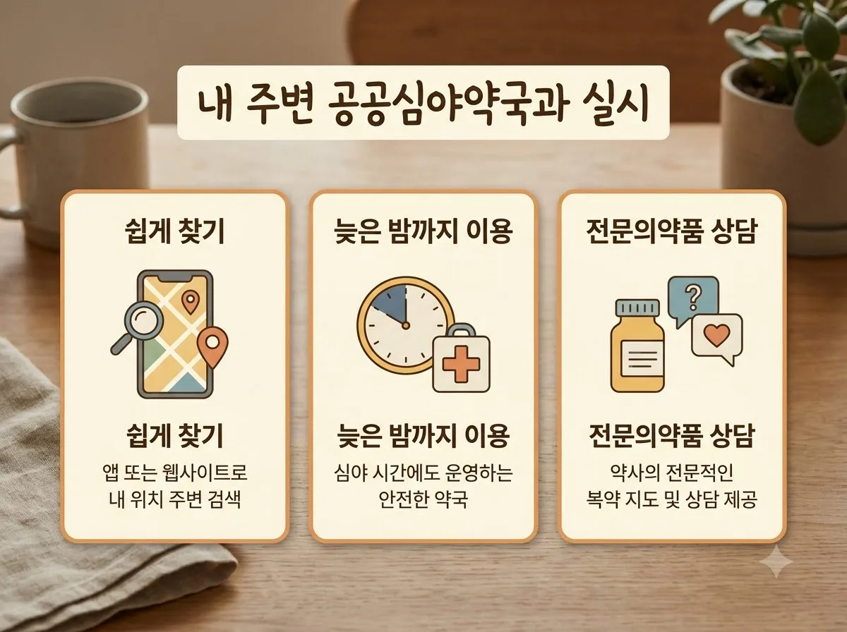 내 주변 24시간 약국 실시간 조회 2026년 공공심야약국 확인법