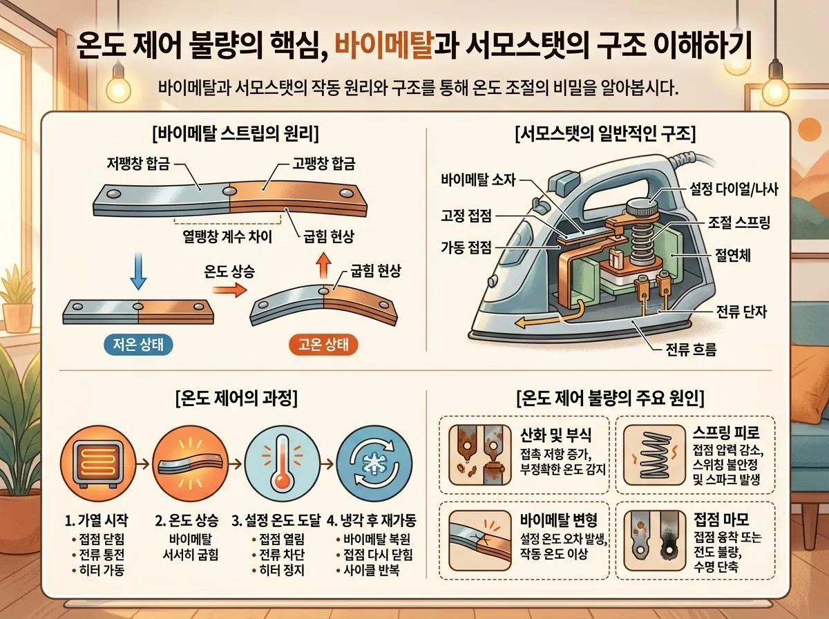 온도 다이얼을 올려도 미지근할 때? 2026년 바이메탈 센서 및 서모스탯 점검 5단계 이미지 1