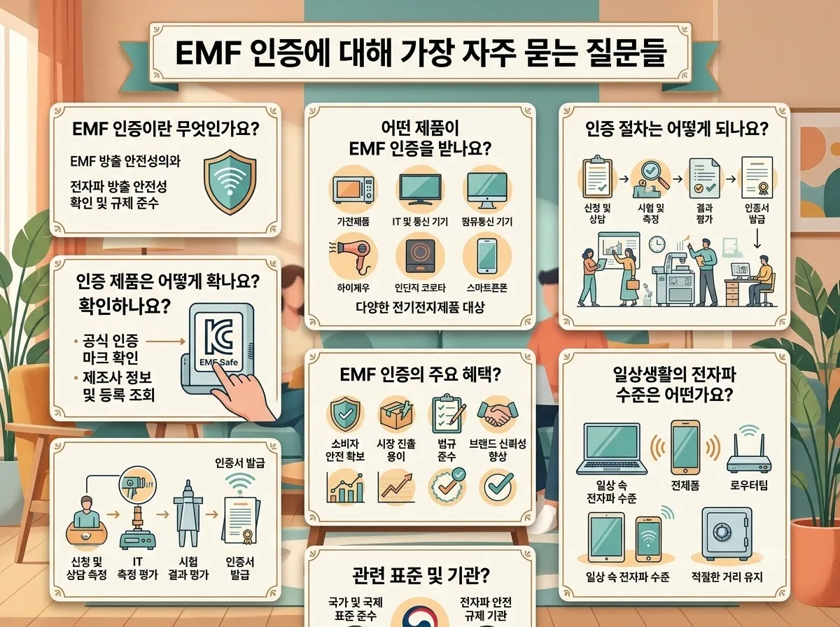 EMF 인증 마크 팩트체크: 2026년 전기장판 무전자파 기준과 주의사항 이미지 1