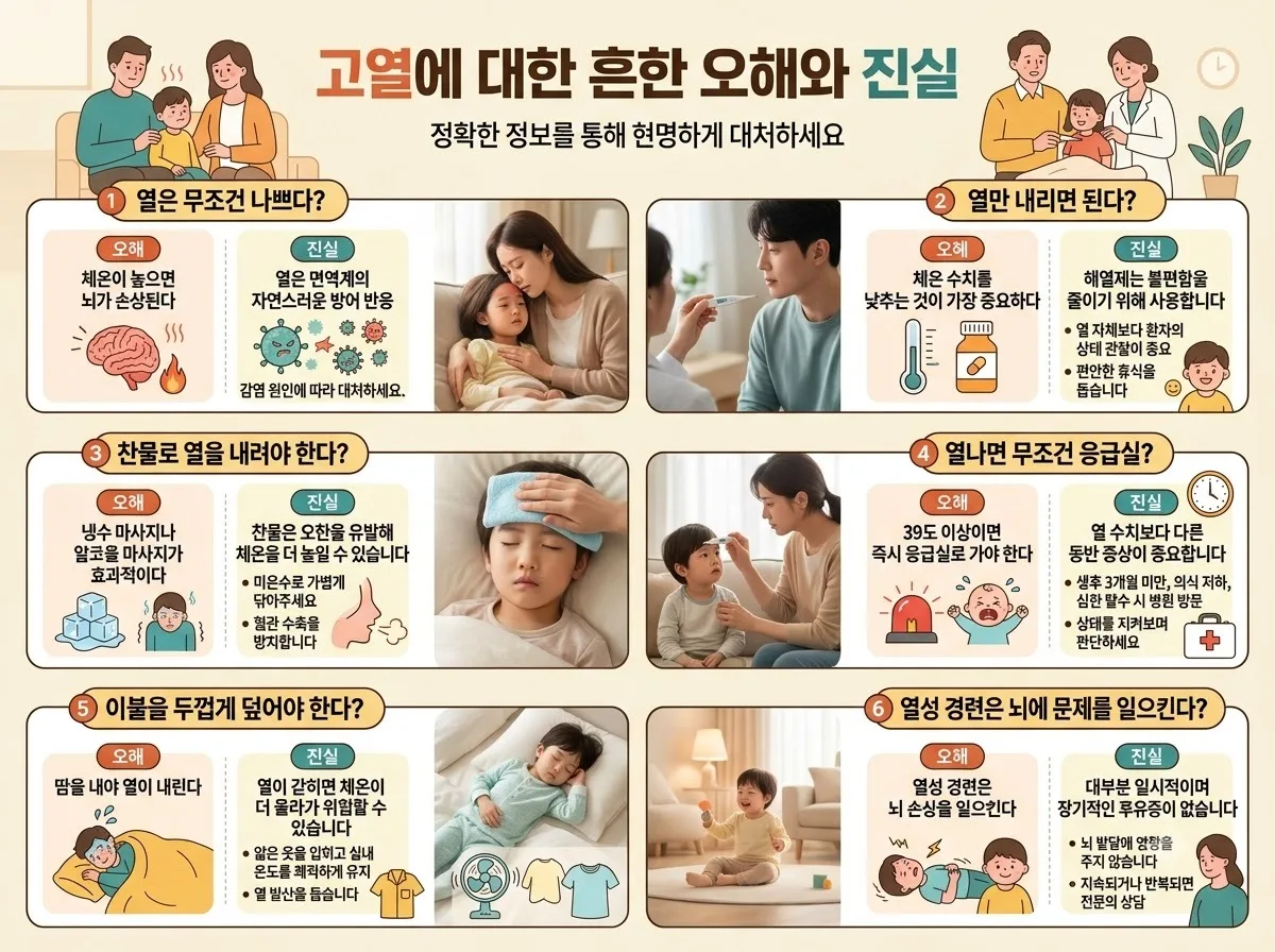 고열 발생 시 응급실 방문 기준, 성인과 아이의 5가지 핵심 차이 이미지 2