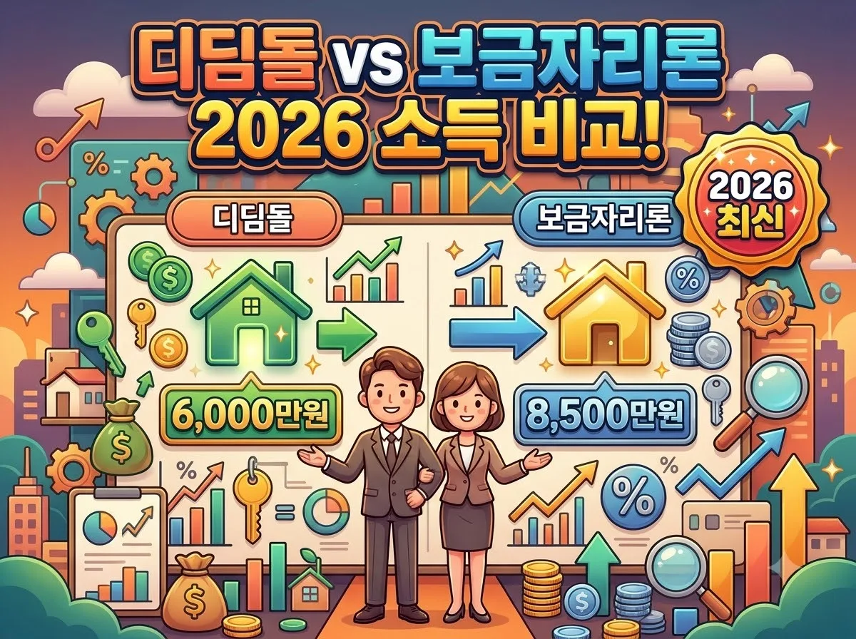 디딤돌대출 보금자리론 소득 제한 비교, 2026년 유리한 선택 기준