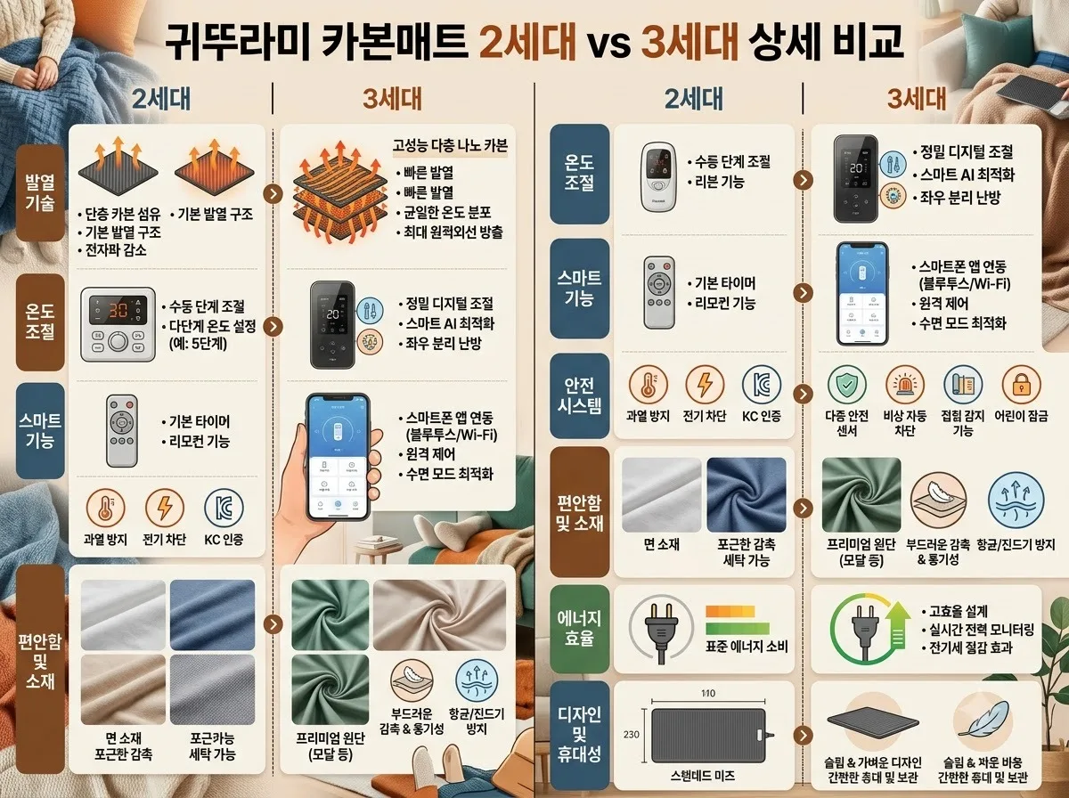 2027년형 귀뚜라미 3세대 AI 카본매트 출시 분석, 절전 모드 실효성 3가지 검증 이미지 2
