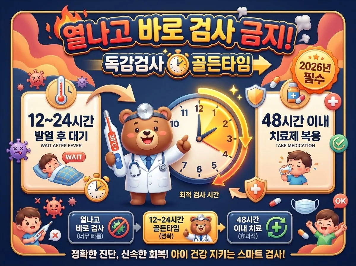 아이 독감 검사 언제 해야 할까? 2026년 최적의 병원 방문 시기
