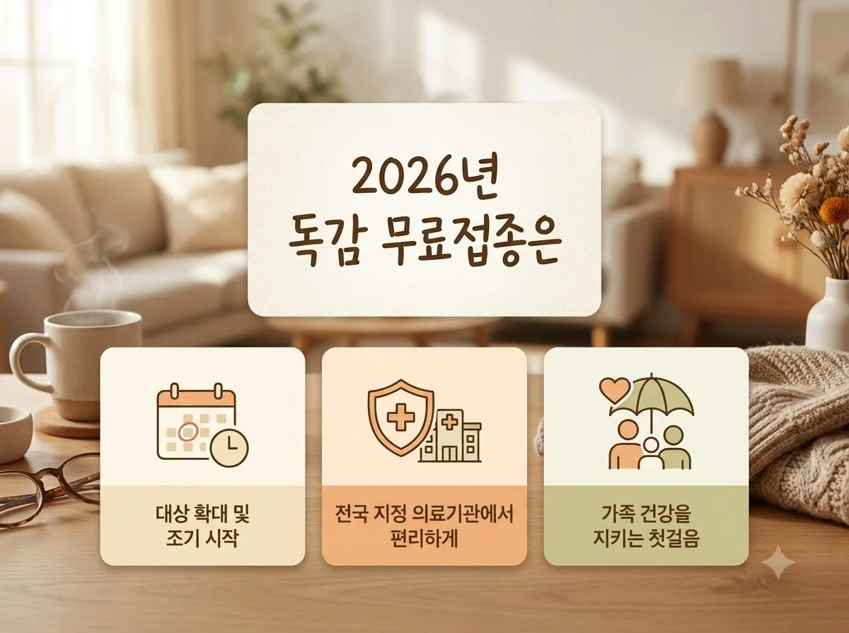 2026 독감 무료접종 대상자 기간 안내: 어린이 임신부 어르신 주의점
