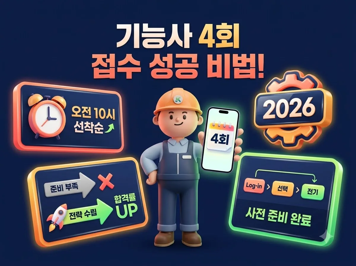 기능사 4회 시험 9월 필수 일정과 합격률 높이는 실기 접수 팁
