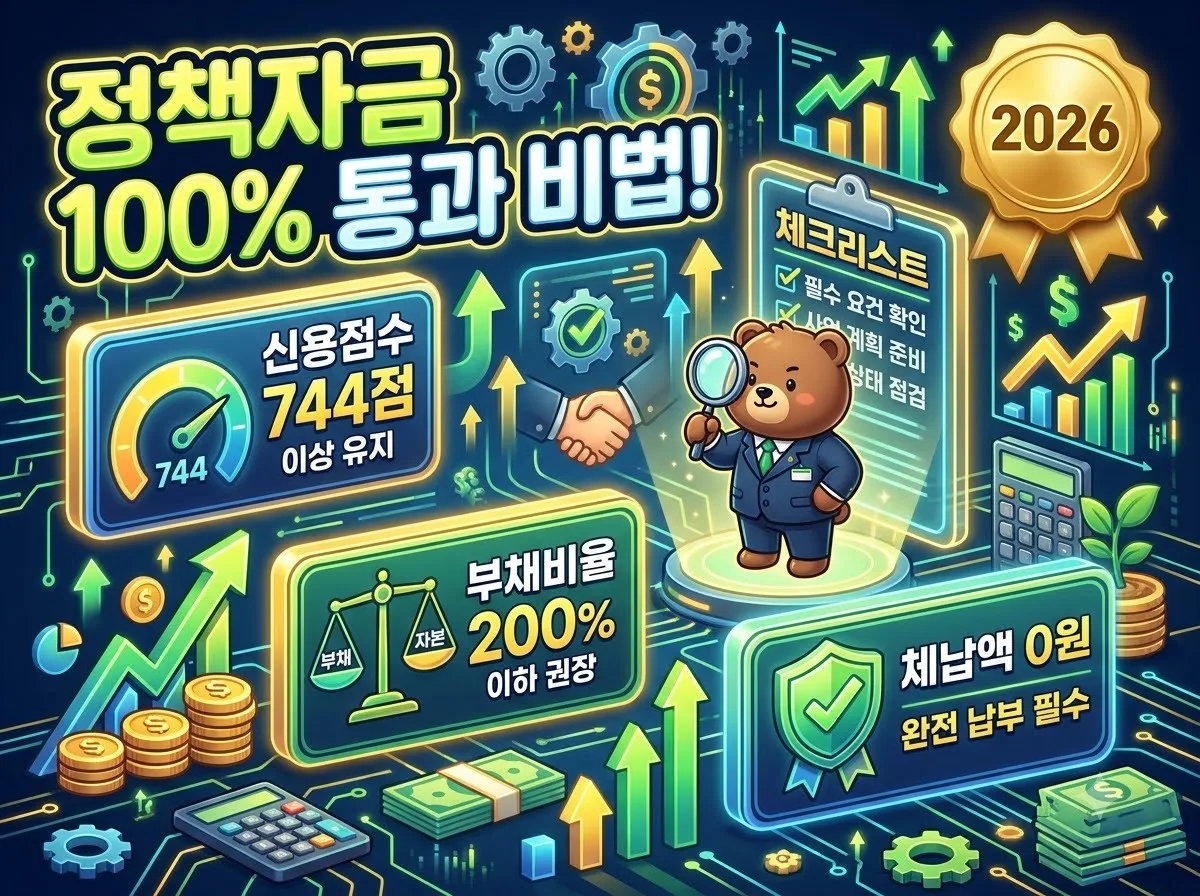 정책자금 사업자금 신청 전 매출·신용 조건 3가지 점검 가이드