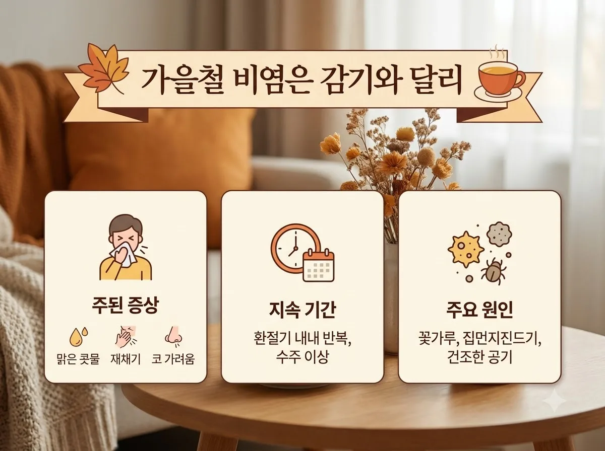 가을 알레르기 비염 관리법, 콧물·재채기 멈추는 3가지 핵심 수칙