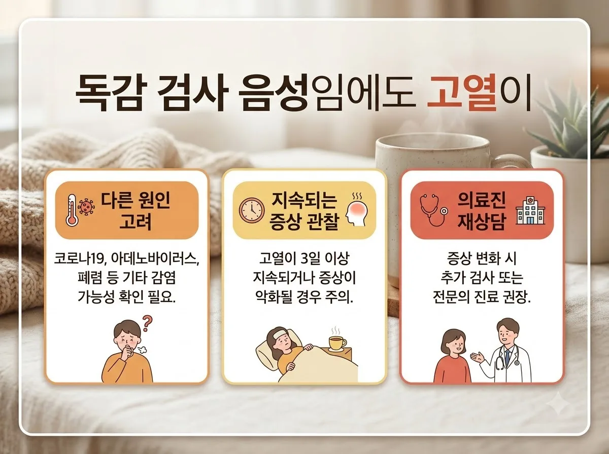 독감 검사 음성인데 고열 지속? 2026년 최신 원인 분석과 대처 방법