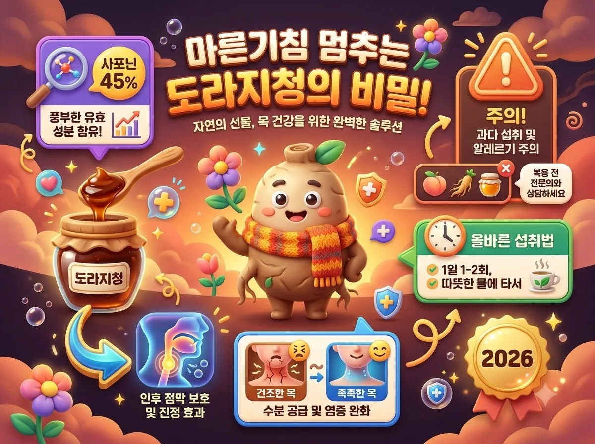 도라지청 효능 마른기침 계속될 때 알아야 할 부작용과 섭취법