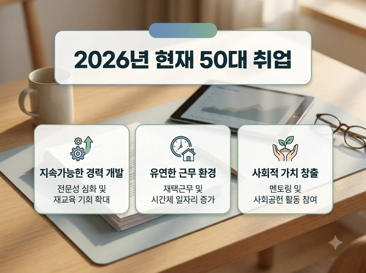 50대 취업 정부지원금 3가지 혜택: 2026년 중장년 재취업 지원 제도 총정리