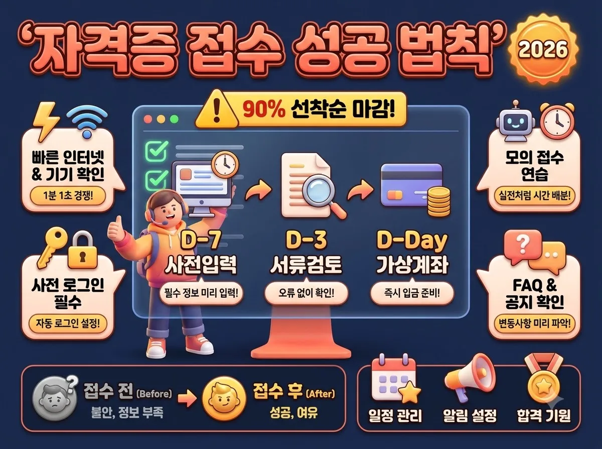 자격증 원서접수 날짜보다 중요한 접수 전 3가지 필수 확인사항