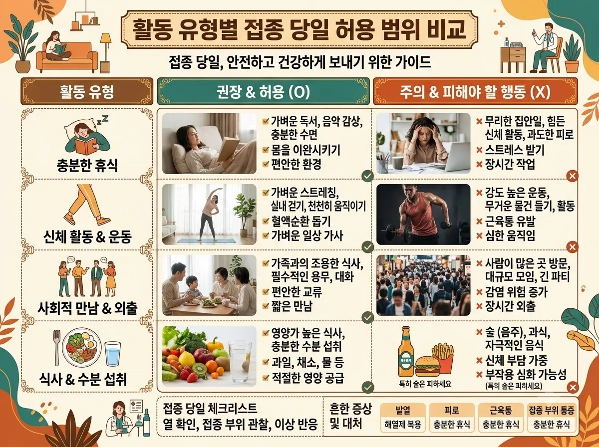 독감 예방접종 후 어린이 등원과 운동 주의사항: 2026년 안전 가이드 이미지 2
