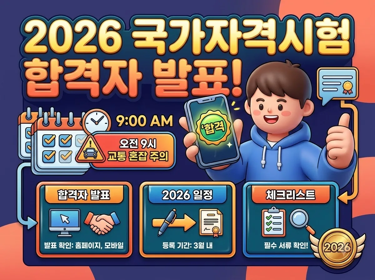자격증 합격자 발표 2026년 회차별 일정과 확인 시 주의점 3가지