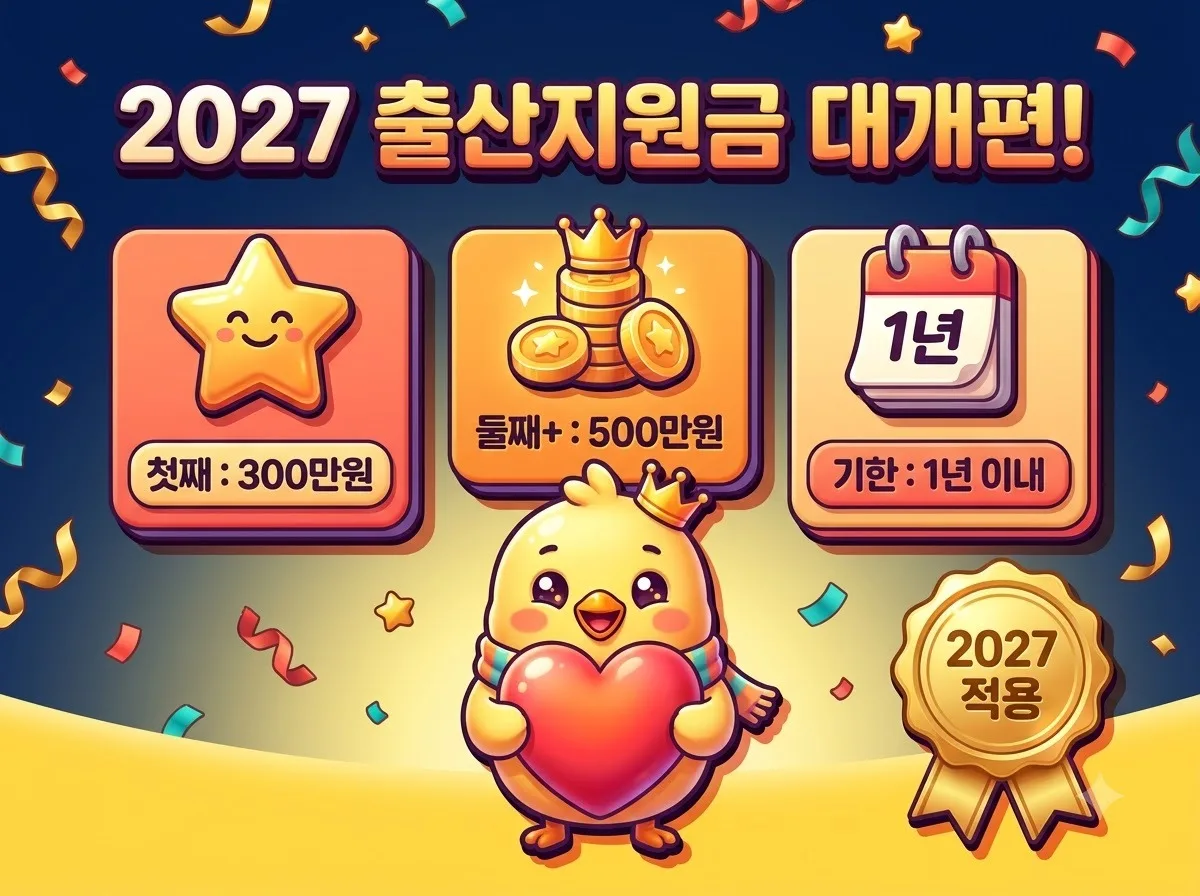 출산지원금 2027년부터 달라진다 아이맞이지원금 지급액 한눈에