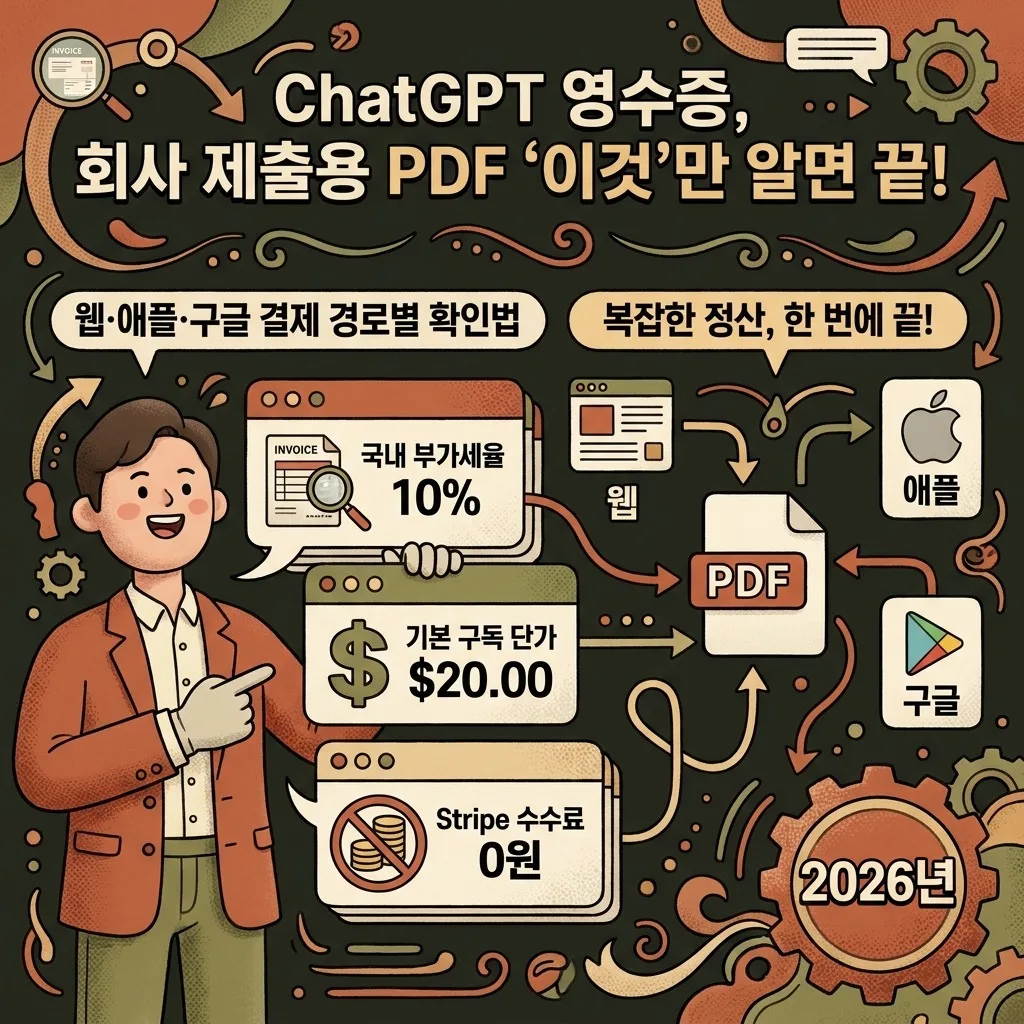 ChatGPT 영수증 회사 제출용 PDF 발급법 (웹·애플·구글 경로)
