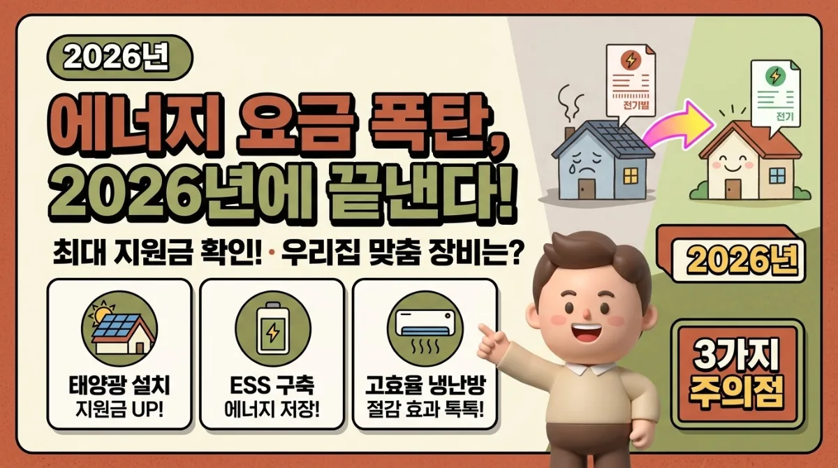 2026년 친환경 에너지절감장비 보급, 놓치면 안 될 3가지 주의점