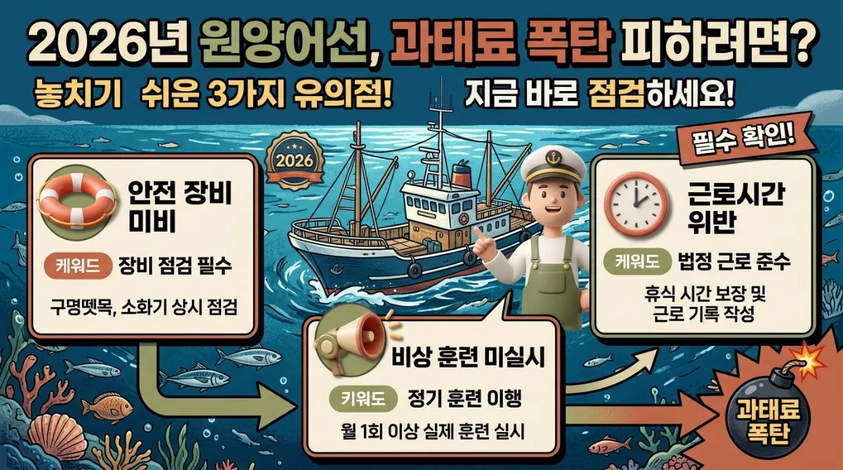 원양어선 안전관리 2026년 개정사항, 놓치기 쉬운 3가지 유의점