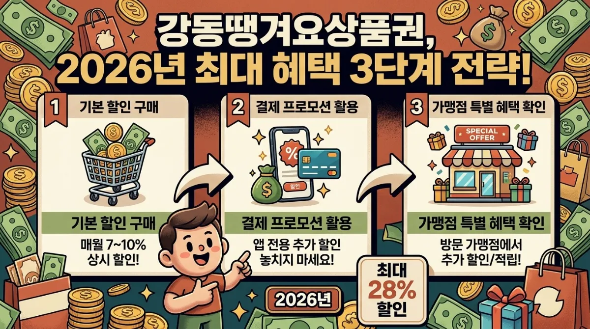2026년 강동땡겨요상품권 최대 28% 할인, 똑똑하게 받는 3가지 방법 이미지 1