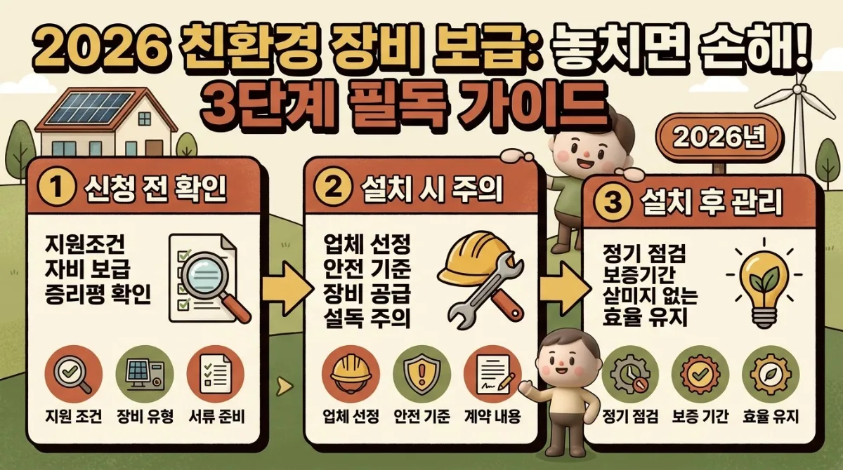 2026년 친환경 에너지절감장비 보급, 놓치면 안 될 3가지 주의점 이미지 1