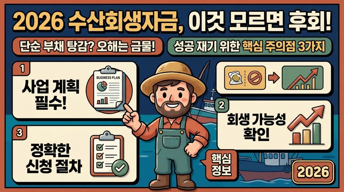 2026년 수산경영인회생자금: 흔한 3가지 오해와 신청 주의점