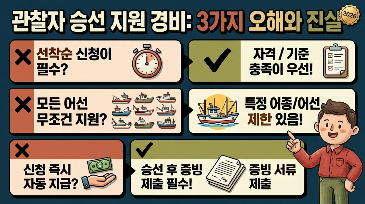 옵서버 승선경비 지원, 2026년 신청 혜택과 흔한 오해 3가지 이미지 1