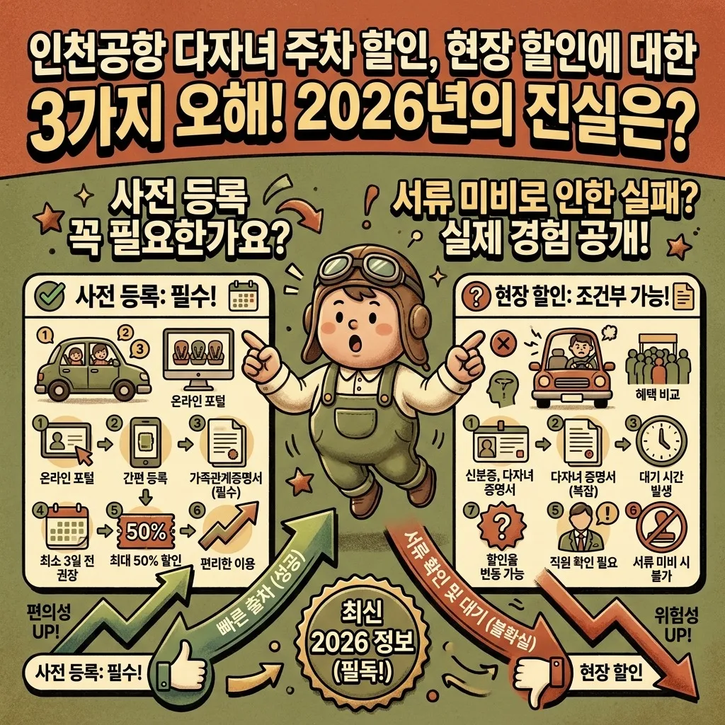 인천공항 다자녀 주차 할인, 2026년 현장 감면 3가지 오해와 진실