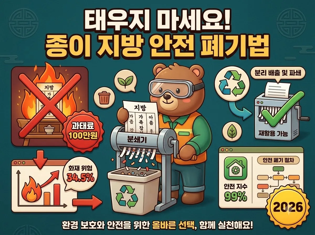 프린트 종이 지방 소각 대신 그냥 버려도 될까? 2026년식 안전한 폐기 방법