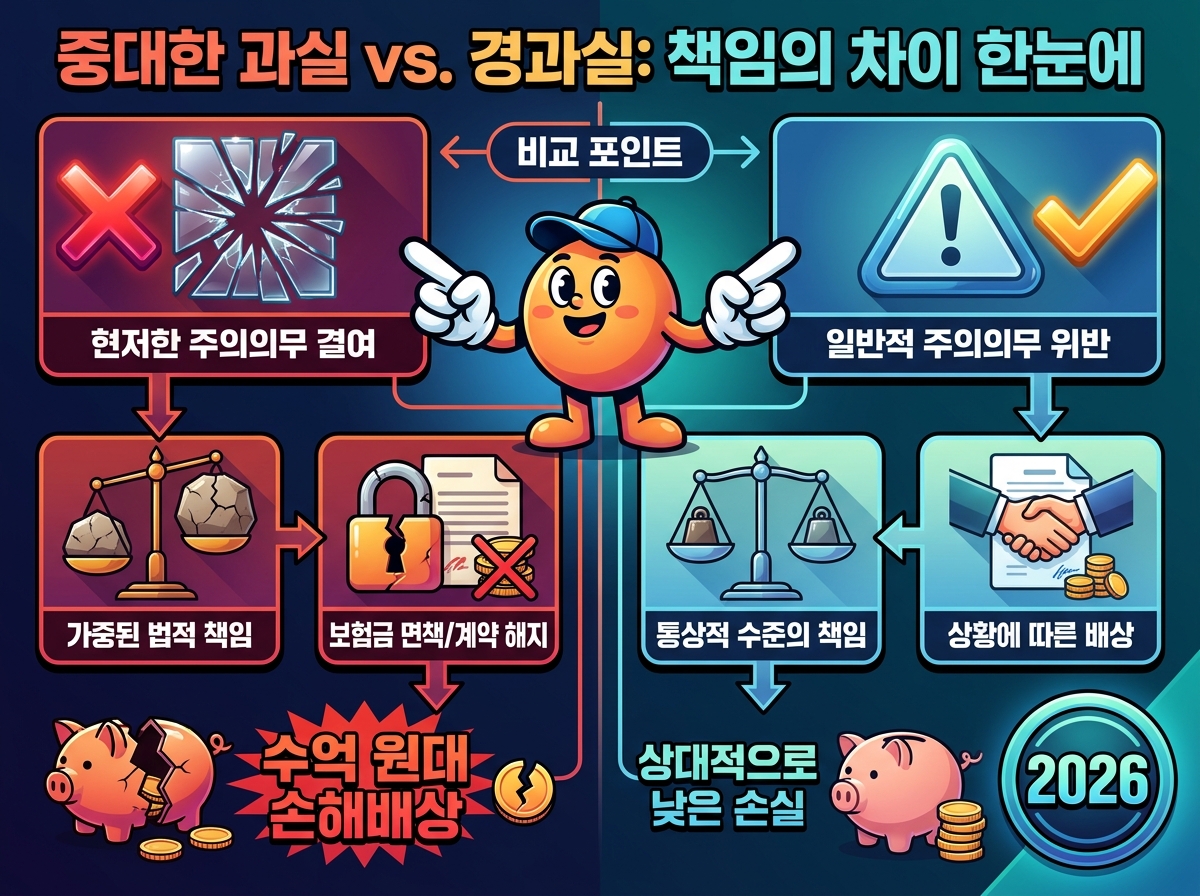 중대한 과실, 2026년 법적 책임과 피하는 3가지 핵심 전략 이미지 1