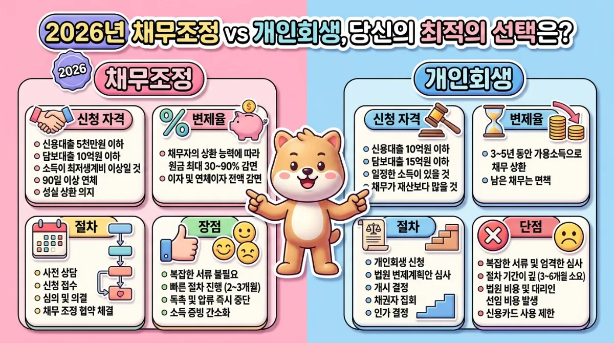 성공적인 채무 해결을 위한 2026년 3단계 과정을 시각적으로 보여주는 인포그래픽으로, 준비, 신청, 변제 및 재도전 단계를 통해 부채 문제를 해결하는 방법을 안내합니다.