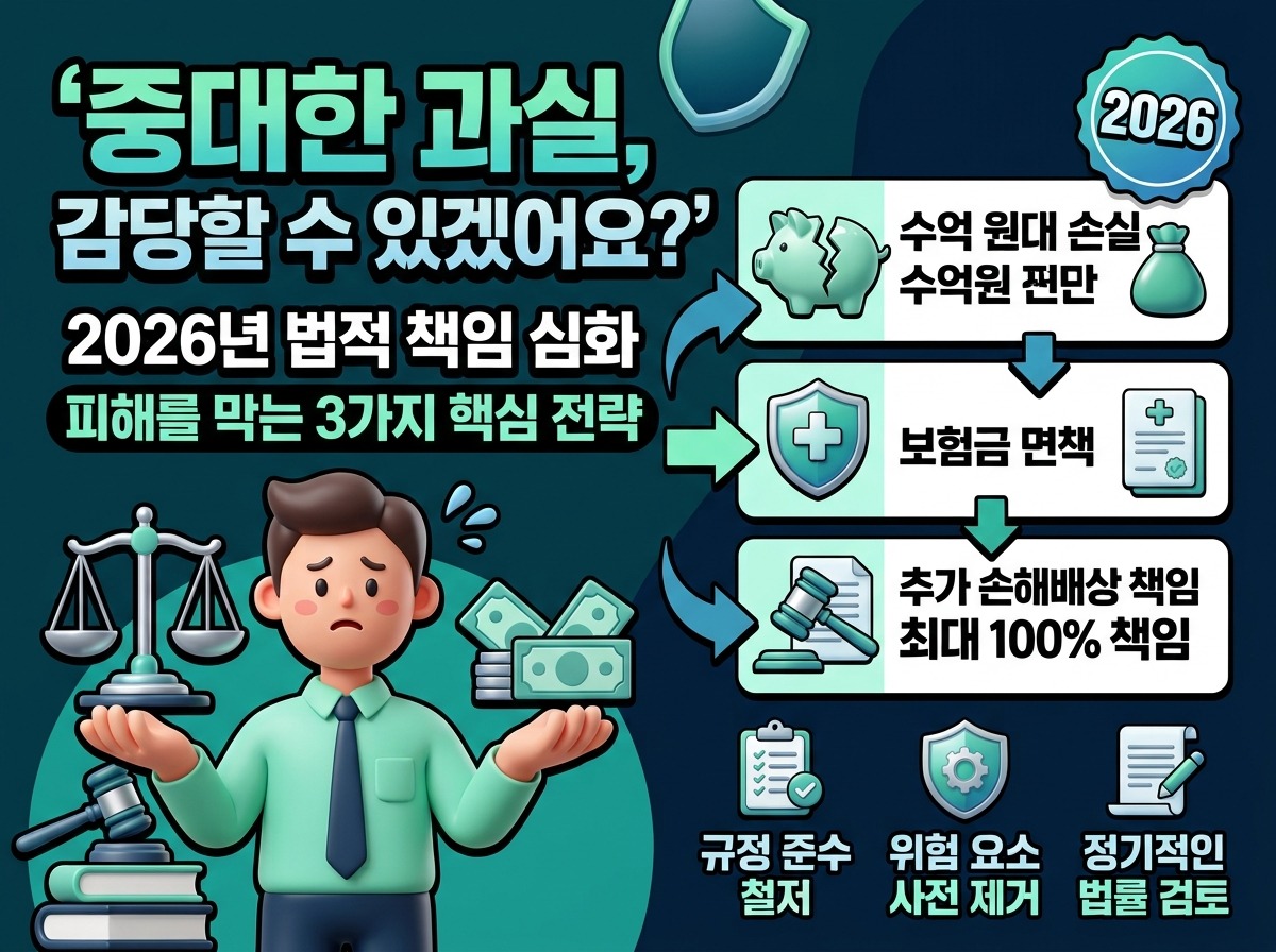 중대한 과실, 2026년 법적 책임과 피하는 3가지 핵심 전략