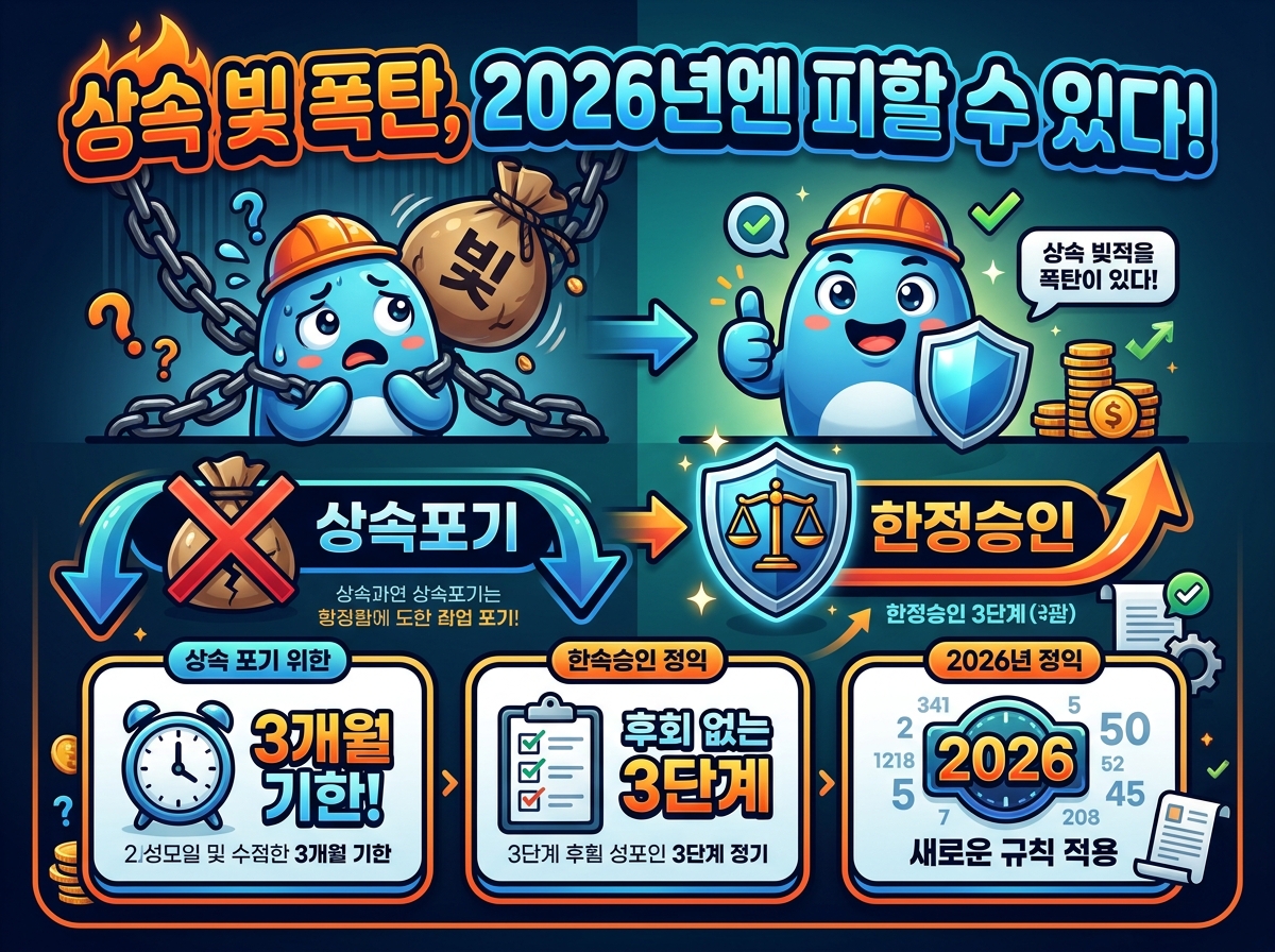 상속포기 vs 한정승인: 2026년 후회 없는 상속 처리 3단계 체크리스트