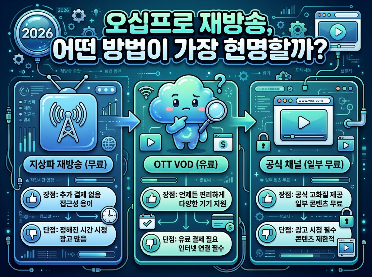 오십프로 재방송 2026년 완벽 가이드: 놓친 회차 정주행 체크리스트 이미지 1