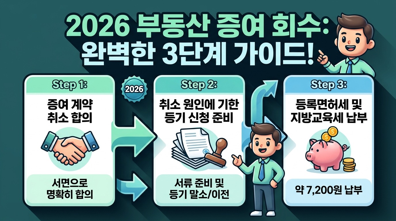 2026년 부동산 증여회수: 3가지 핵심 요건과 절차 완벽 가이드 이미지 2