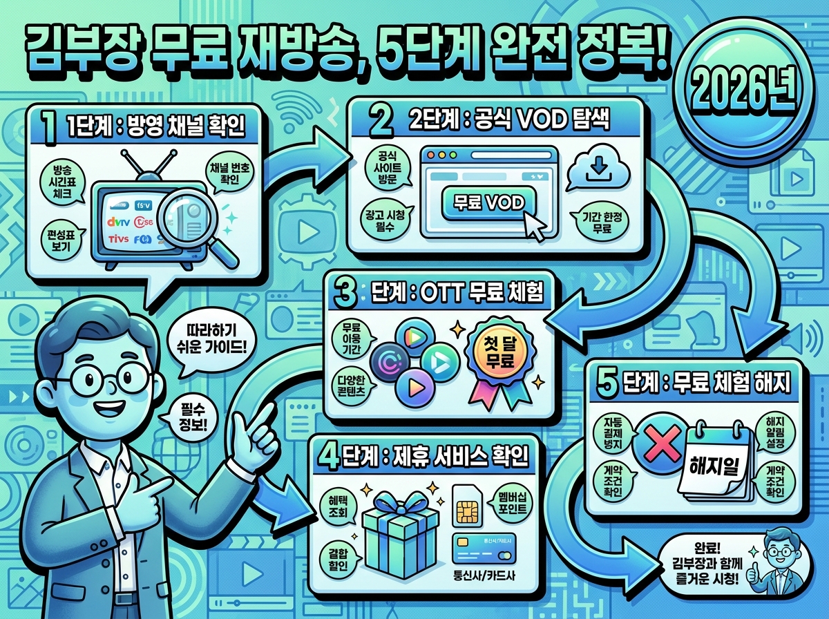2026년 김부장 재방송 무료보기, 이 3가지 방법으로 놓치지 마세요! 이미지 1