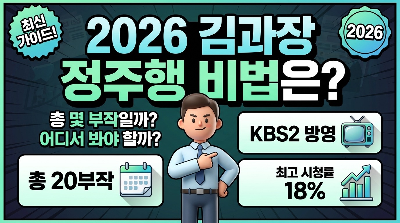 드라마 김과장 몇부작? 2026년 기준 정확한 회차 및 시청 가이드
