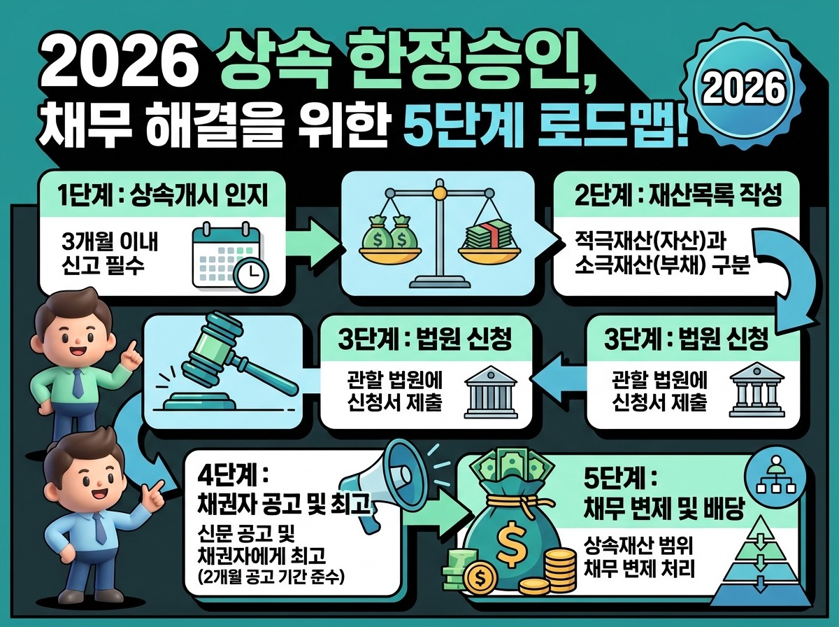한정승인신청 2026년, 복잡한 상속 채무 해결 5단계 체크리스트 이미지 2