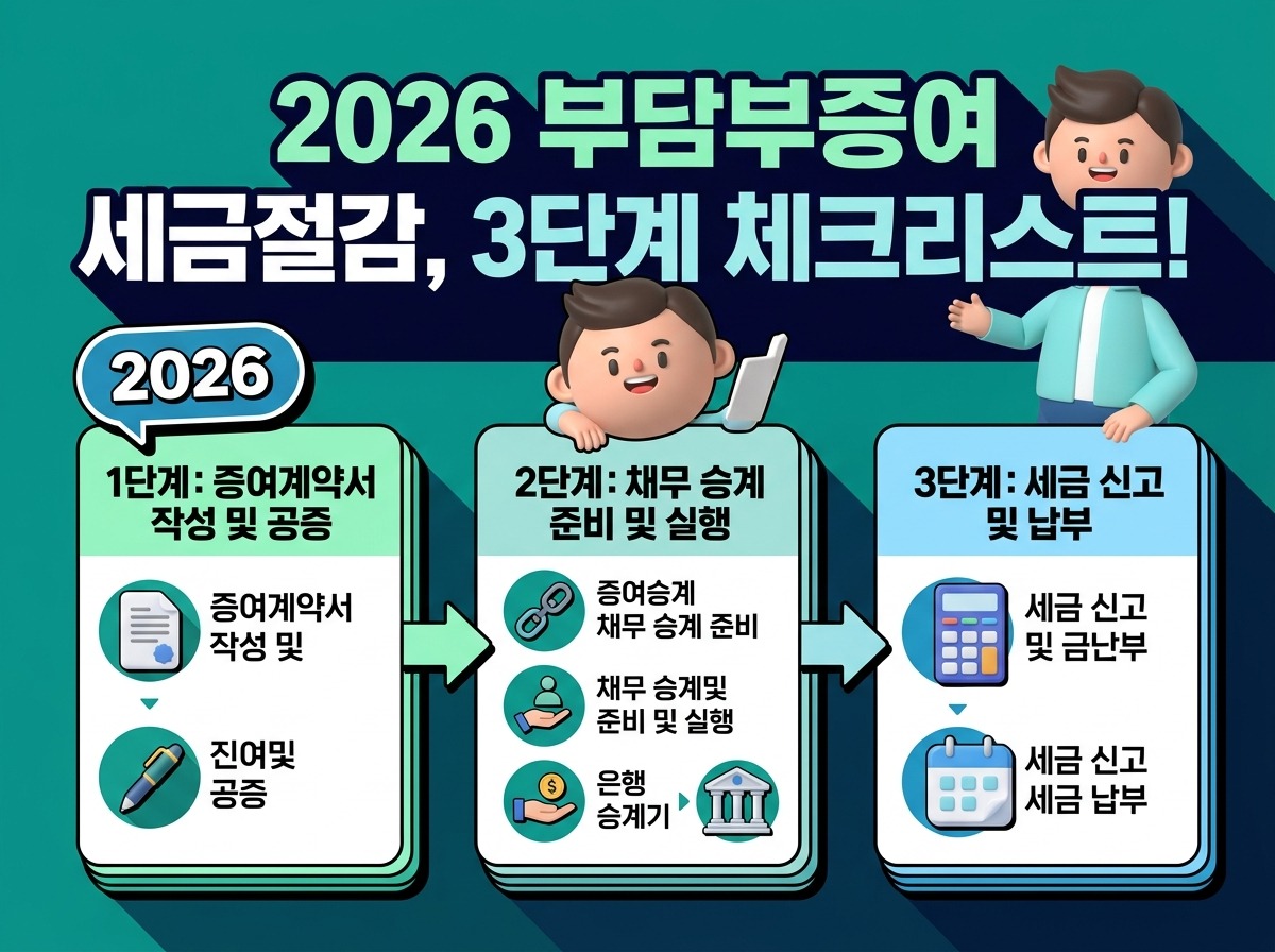 2026년 부담부증여계약: 세금 절감 3단계 체크리스트 이미지 2