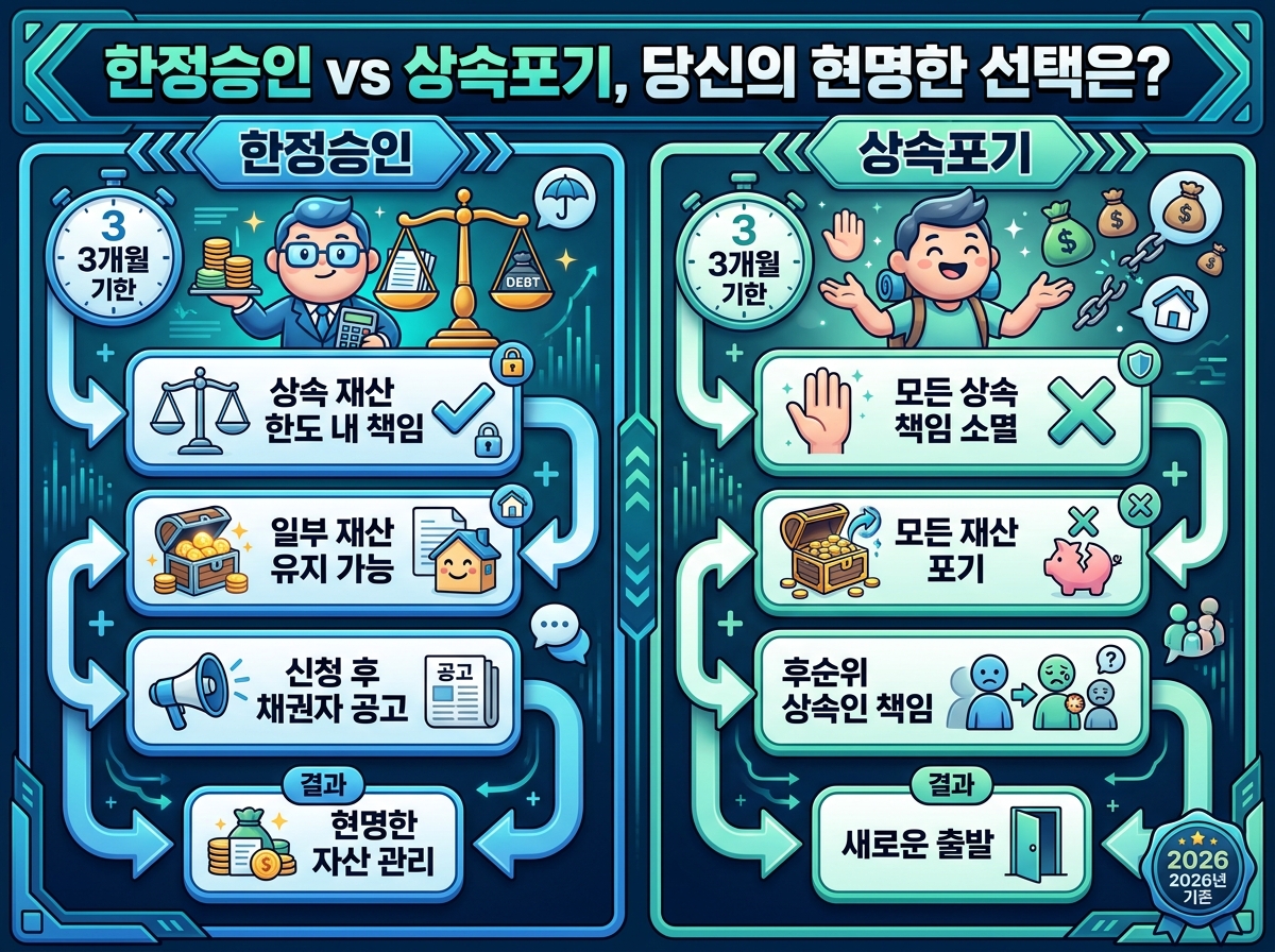 한정승인신청 2026년, 복잡한 상속 채무 해결 5단계 체크리스트 이미지 1
