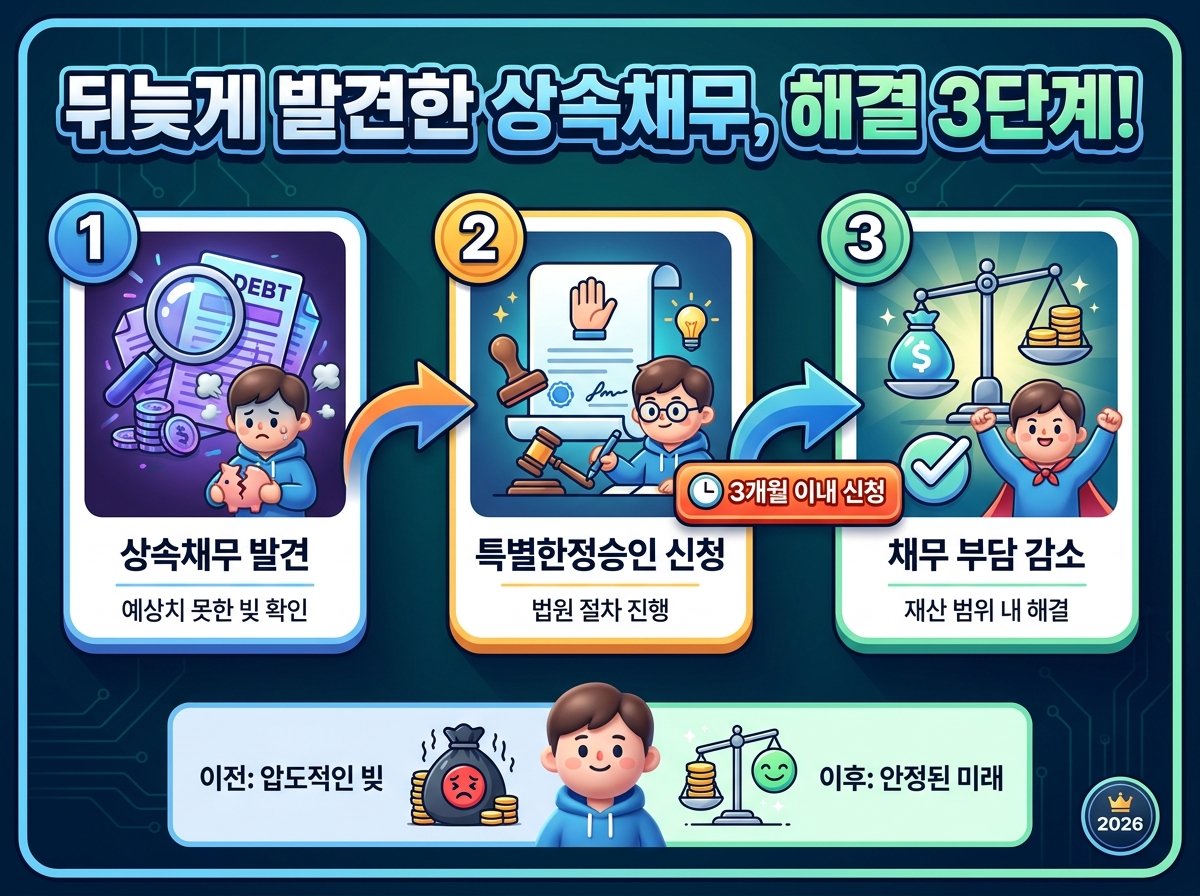 2026년 특별한정승인 조건, 뒤늦게 발견한 상속채무 해결 3단계 이미지 1