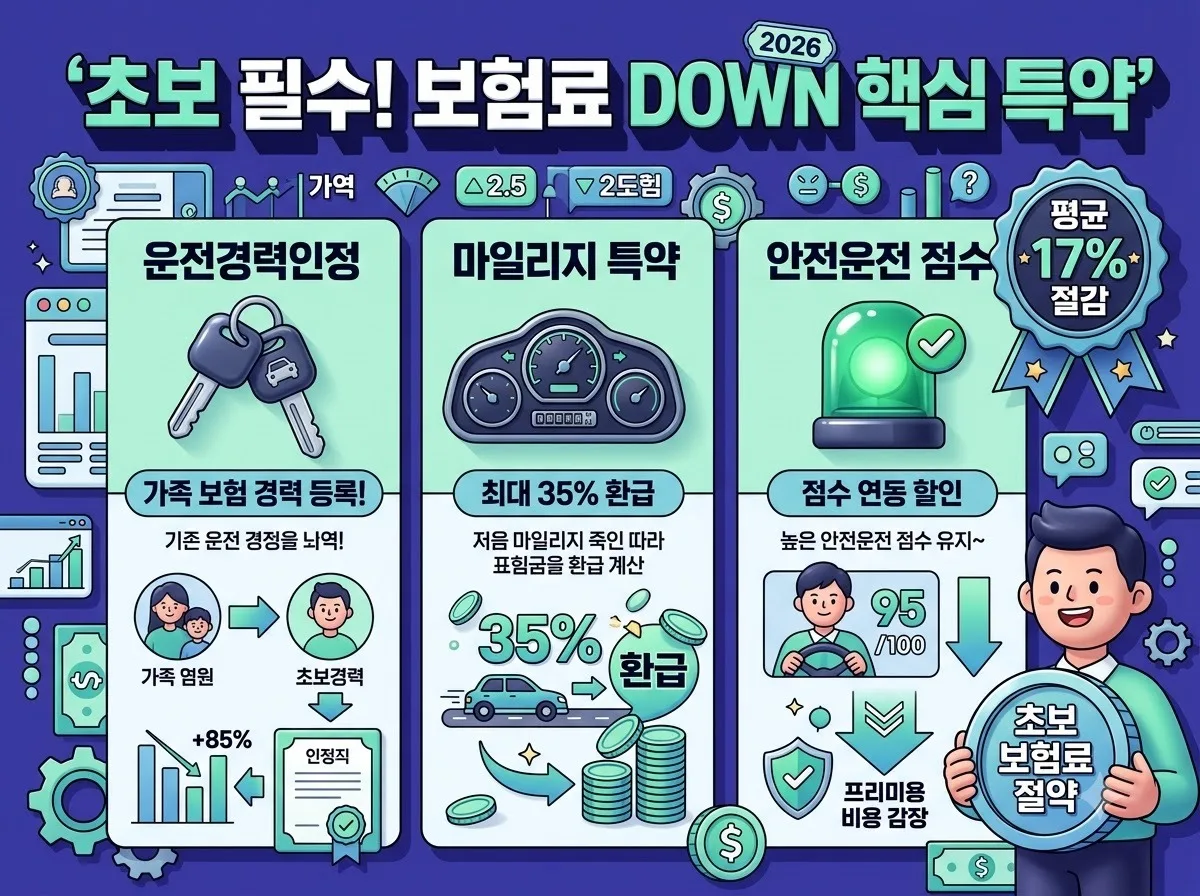 신규 가입자 자동차보험 다이렉트 비교 및 2026년 필수 특약 추천 이미지 2